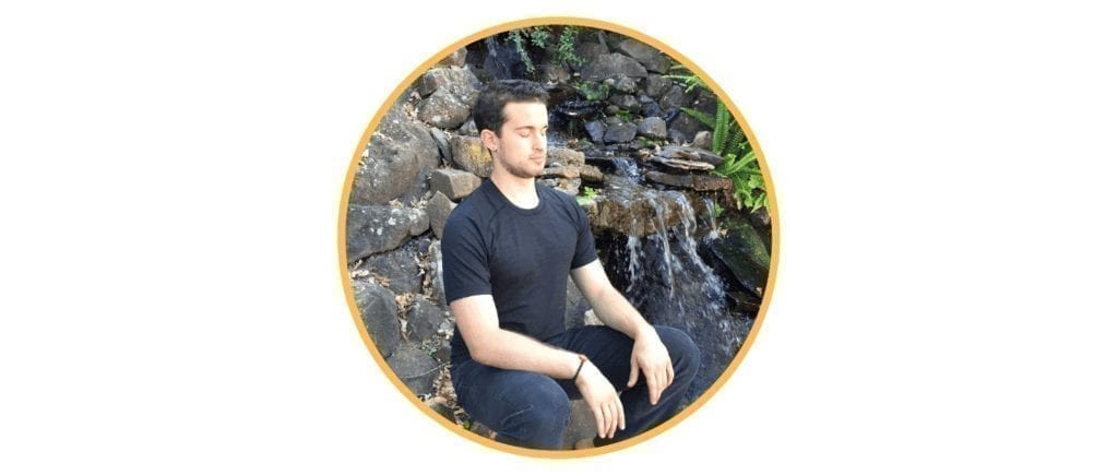 Jared Levenson meditating to show how mindfulness is an important part of binge eating disorder treatment