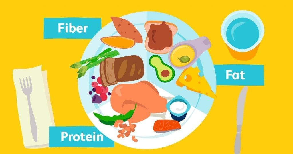 fiber, protein, fat balanced variety meal plan
